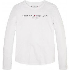 TOMMY HILFIGER μπλούζα KG0KG05247-YBR λευκή