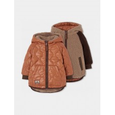 BOBOLI μπουφάν παρκά 2όψεων 514189-7460 καφέ