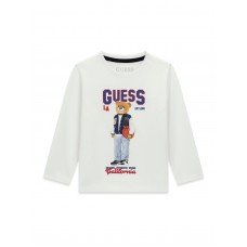 GUESS μπλούζα παιδική N6YI06K3794-G011 λευκή