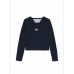 TOMMY HILFIGER μπλούζα παιδική flay rib KG0KG09065-C1G μπλε