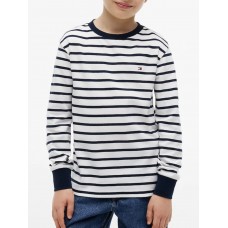 TOMMY HILFIGER μπλούζα ριγε αγόρι KB0KB09867-0A4 μπλε
