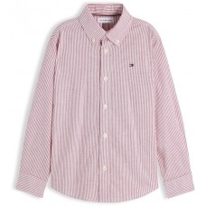 TOMMY HILFIGER πουκάμισο oxford ριγέ παιδικό KB0KB10192-0EV κόκκινο