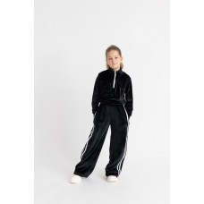 ALICE σετ βελουτέ stripes W24-A18043-02 μαύρο