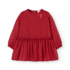 BOBOLI παιδικό φόρεμα καρδιές κορίτσι 709400-9528 ροζ