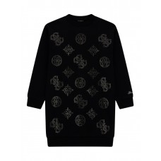 GUESS φόρεμα φούτερ παιδικό J4YK19KA6V4-P9PK μαύρο