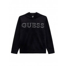 GUESS μπλούζα βελουτέ παιδική J4YQ27KBX12-JBLK μαύρη