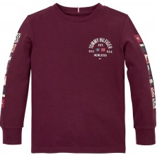 TOMMY HILFIGER μπλούζα παιδική KB0KB09384-VLP μπορντό