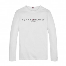 TOMMY HILFIGER παιδική μπλούζα αγόρι KS0KS00202-YBR λευκή