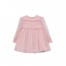 ABEL & LULA βρεφικό φόρεμα με τούλι και γκλίτερ 15-05506-008 ροζ