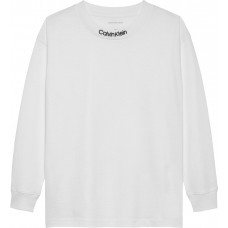 CALVIN KLEIN μπλούζα logo παιδική IB0IB02354-YAF λευκή