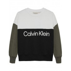 CALVIN KLEIN μπλούζα logo παιδική IB0IB02523-BEH μαύρη