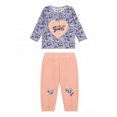GUESS σετ βρεφικό μπλούζα με φορμα A5YG09K6YW4-P7QA ροζ