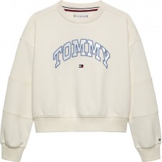 TOMMY HILFIGER μπλούζα φούτερ κορίτσι KG0KG08785-YA8 λευκή