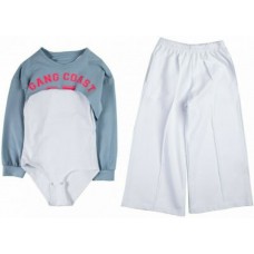 GANG σετ με κορμάκι και παντελόνα 122404 λευκό