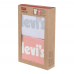 LEVIS NL0281-BAS σετ βρεφικό κορμάκι λευκό και ροζ
