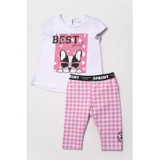 SPRINT σετ κολάν με μπλούζα 231-2019-100 λευκό