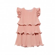 ABEL & LULA φόρεμα κρεπ πλισέ παιδικό 25-05061-006 σομόν