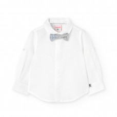 BOBOLI πουκάμισο λινό παιδικό 711368-1100 λευκό	