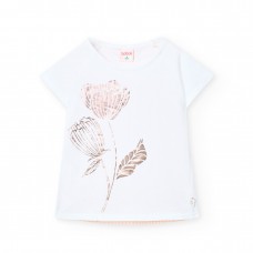 BOBOLI παιδική μπλούζα κορίτσι 721033-1100 λευκ΄η