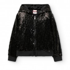 Boboli bomber παγιέτα παιδικό 441155-890 μαύρο