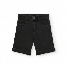 Boboli βερμούδα denim παιδική 511186-BLACK μαύρη