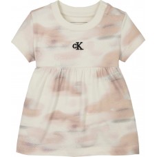 CALVIN KLEIN βρεφικό φόρεμα IN0IN00297-0GD ροζ