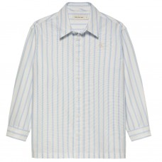 CALVIN KLEIN πουκάμισο oxford striped παιδικό IB0IB02508-0A4 λευκό ριγέ	