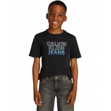 CALVIN KLEIN μπλούζα παιδική IB0IB02362-BEH μαύρη	