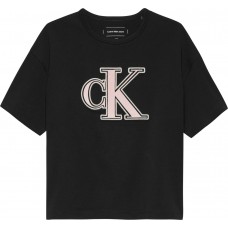 CALVIN KLEIN μπλούζα monogram παιδική IG0IG02806-ΒΕΗ μαύρη	