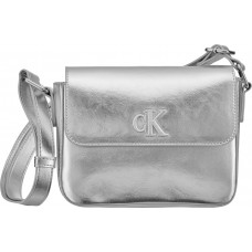 CALVIN KLEIN crossbody bag IU0IU00688-0IV ασημί