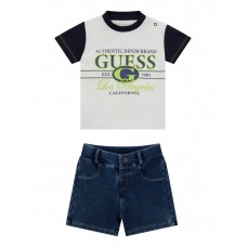 GUESS σετ βρεφικό μπλούζα με σορτς I5RG09K8HM4-G011 λευκό