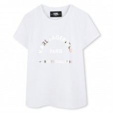 KARL LAGERFELD μπλούζα παιδική Z30447-10P λευκή