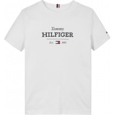 TOMMY HILFIGER μπλούζα παιδική KB0KB09356-YBR λευκή	