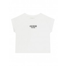 GUESS μπλούζα crop παιδική J4BI34J1314-G011 λευκή