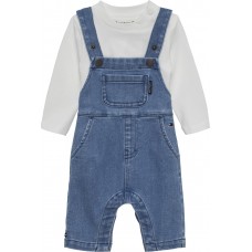 TOMMY HILFIGER σετ σαλοπέτα παιδική denim KN0KN02199-1A4 μπλε