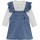 TOMMY HILFIGER  σετ βρεφική σαλοπέτα-φόρεμα παιδική denim KN0KN02200-1A4 μπλε