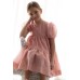 Alice φόρεμα με βολαν S24-A11031 ροζ