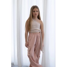 Alice μπλούζα bamboo με δέσιμο S24-A14072 μπεζ