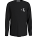 CALVIN KLEIN μπλούζα Chest Monogram Long Sleeve IB0IB01457-BEH μαύρη