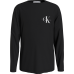 CALVIN KLEIN μπλούζα Chest Monogram Long Sleeve IB0IB01457-BEH μαύρη	