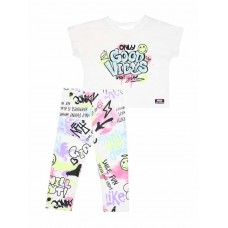 SPRINT σετ μπλούζα με κολάν 241-4013-133 λευκό