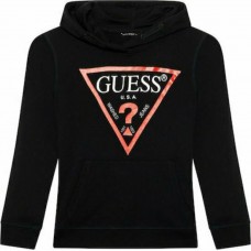 GUESS μπλούζα φούτερ με κουκούλα L92Q09KAUG0-JBLK μαύρη